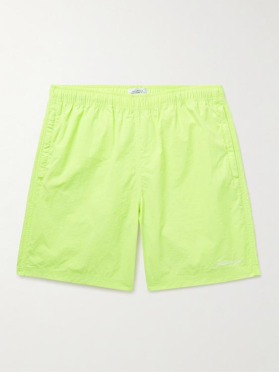 Light green swim shorts from Saturdays Nyc