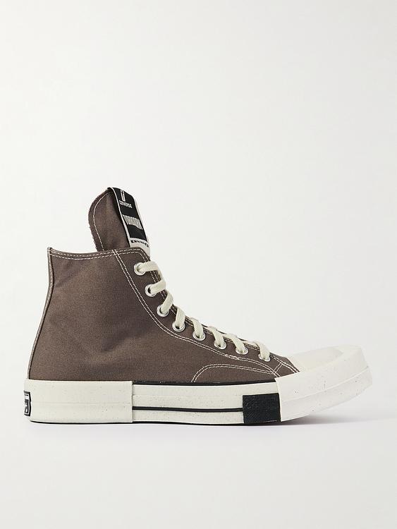 Dark brown sneakers from Rick Owens
