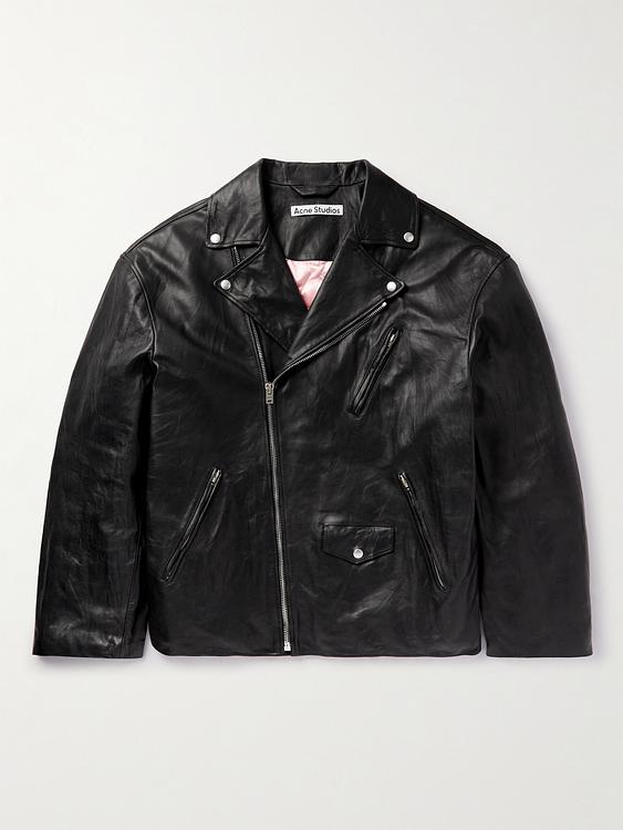 Black leather jacket from Acne Studios