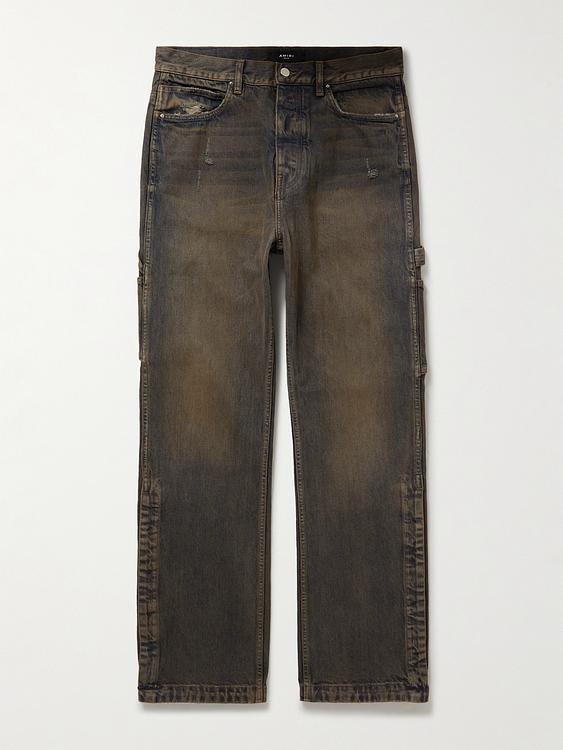 Dark grey distressed jeans from Amiri