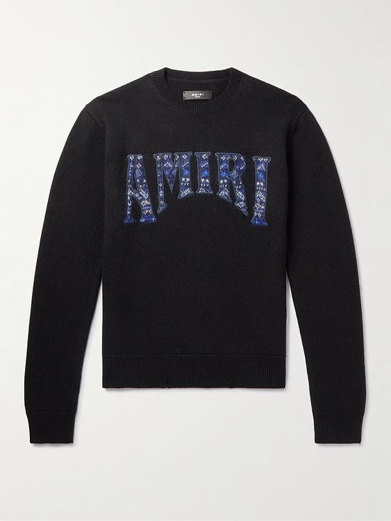 Print black sweater from Amiri