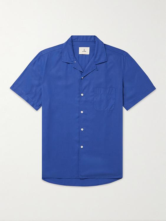 Dark blue short sleeve polo shirt from La Paz