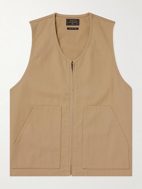 Taupe vest from Beams Plus