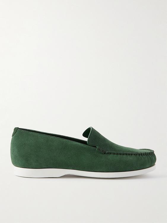 Dark green loafers from Manolo Blahnik