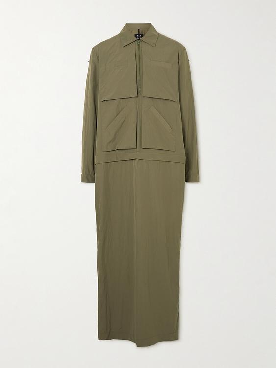 Taupe trench coat from Saif Ud Deen