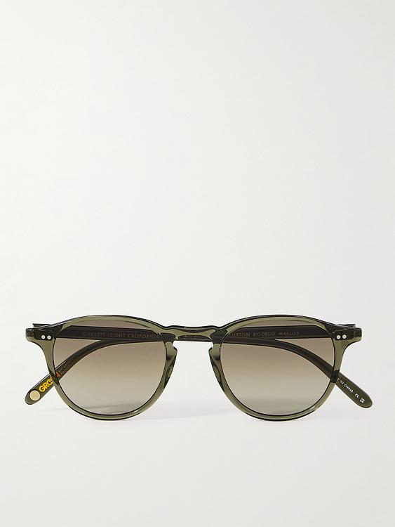Taupe round frame sunglasses from Garrett Leight California Optical