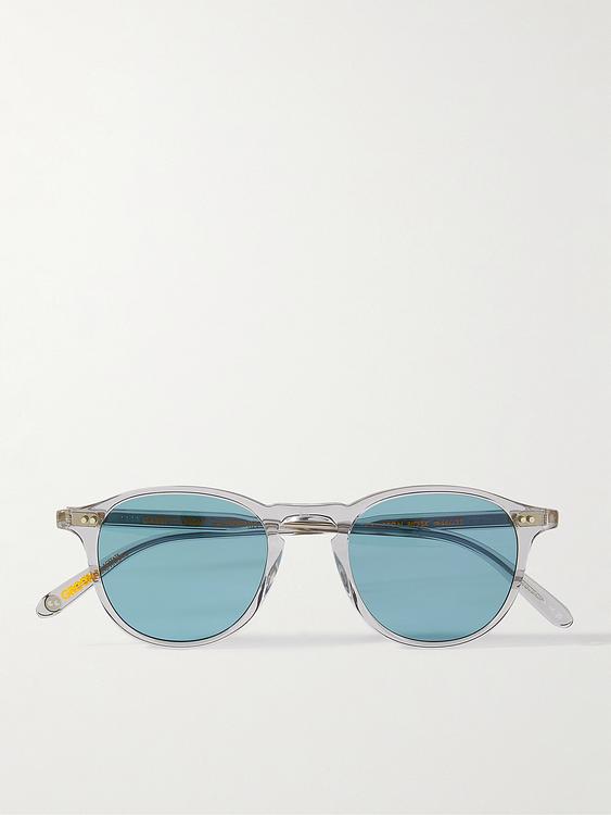 Blue round frame sunglasses from Garrett Leight California Optical