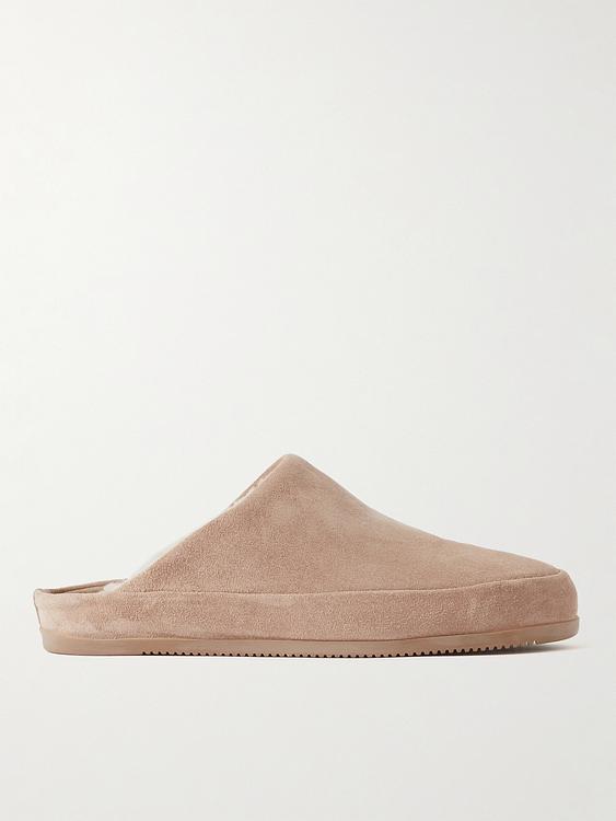 Taupe slippers from Mulo