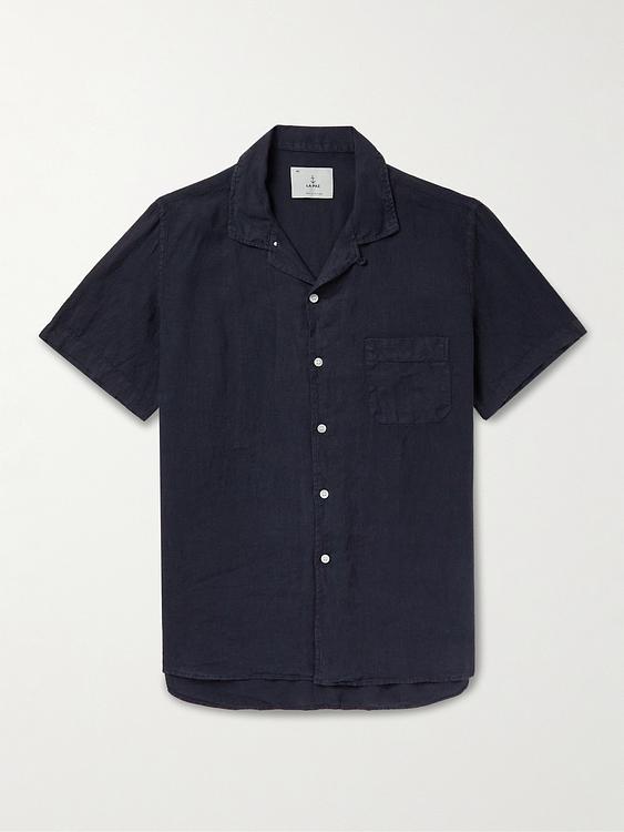 Dark blue short sleeve shirt from La Paz
