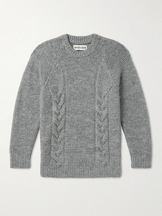 Grey sweater from Miles Leon
