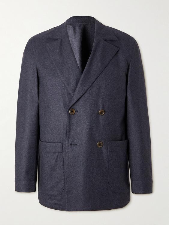 Dark blue double-breasted blazer from Stòffa