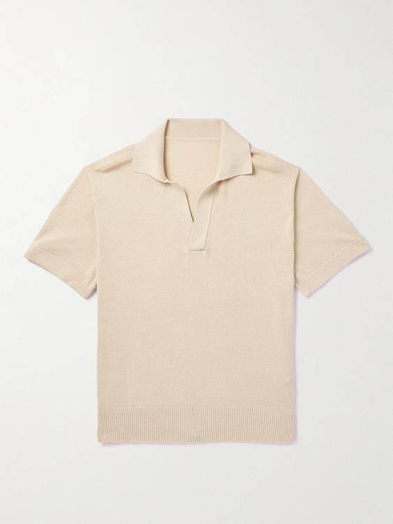 Beige short sleeve polo shirt from Stòffa
