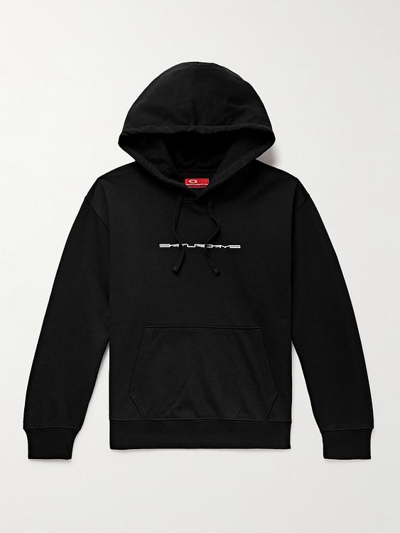 Print black hooded sweatshirt from Saturdays Nyc