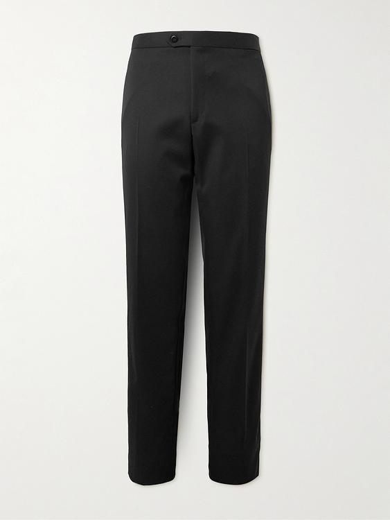 Black tuxedo trousers from Brioni