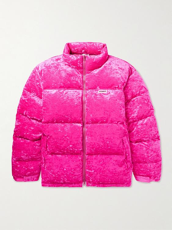 Pink down jacket from Vetements