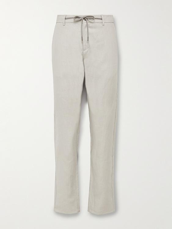 Grey drawstring trousers from Canali