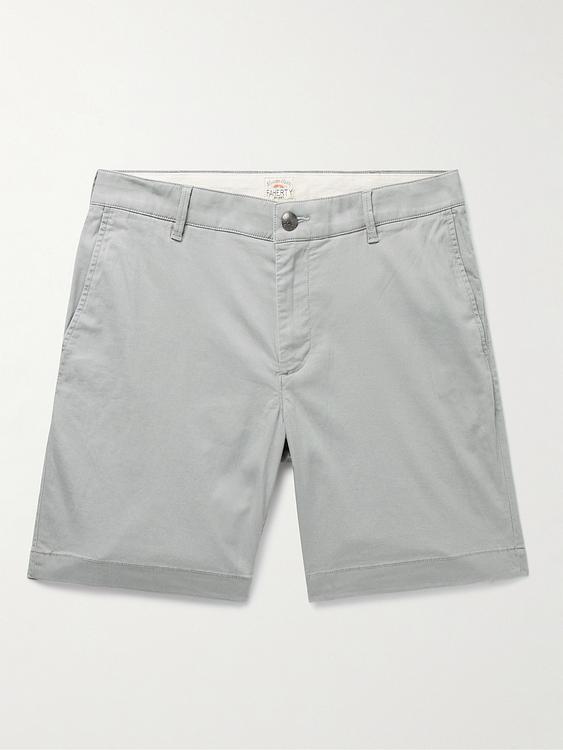 Grey chino shorts from Faherty