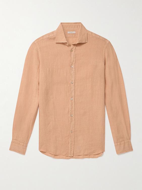 Peach casual shirt from Boglioli