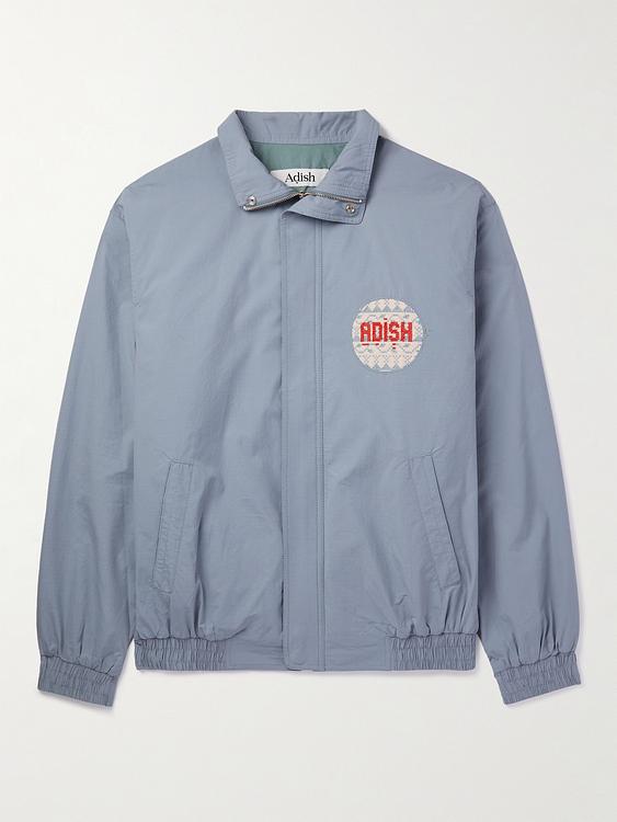 Print blue casual jacket from Adish