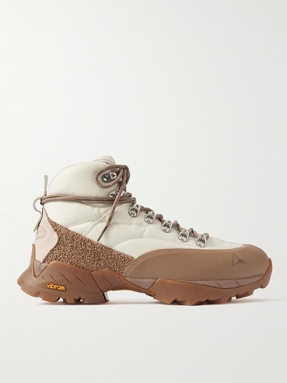 Taupe lace-up boots from ROA