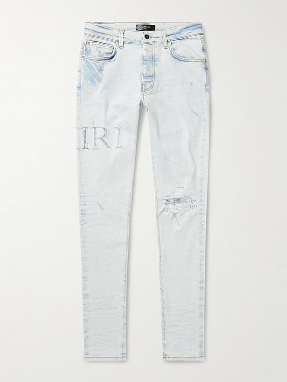 Grey distressed jeans from Amiri