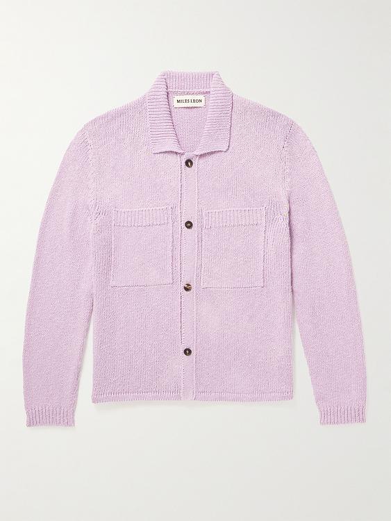 Light purple casual shirt from Miles Leon