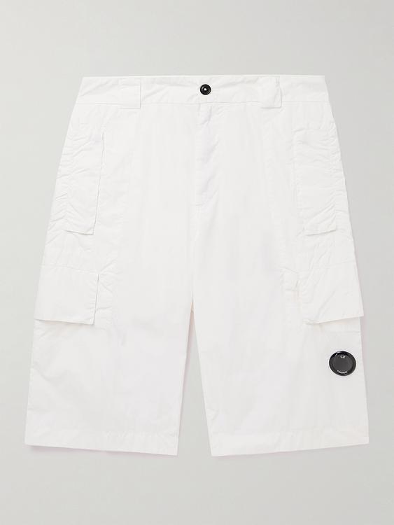 White cargo shorts from C.P. Company