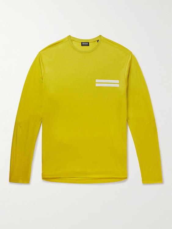 Dark yellow long sleeve t-shirt from Zegna