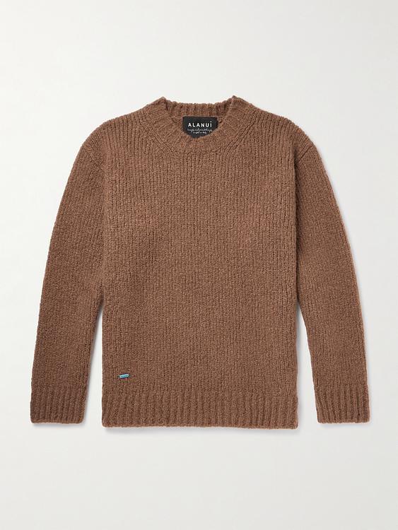Taupe cashmere sweater from Alanui