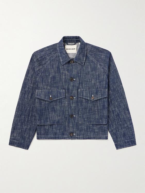 Dark blue denim jacket from Miles Leon