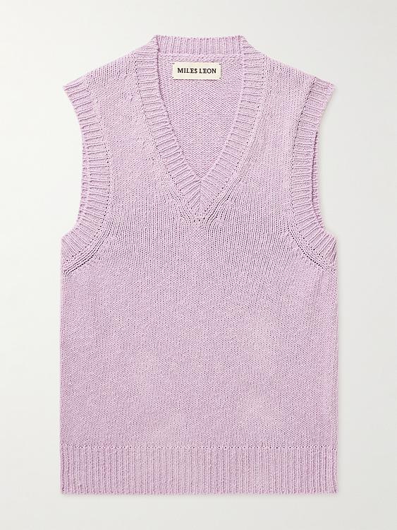Light purple pullover from Miles Leon