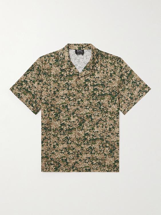 Dark green short sleeve polo shirt from A.P.C