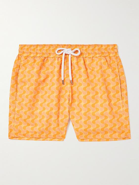 Peach swim shorts from Frescobol Carioca