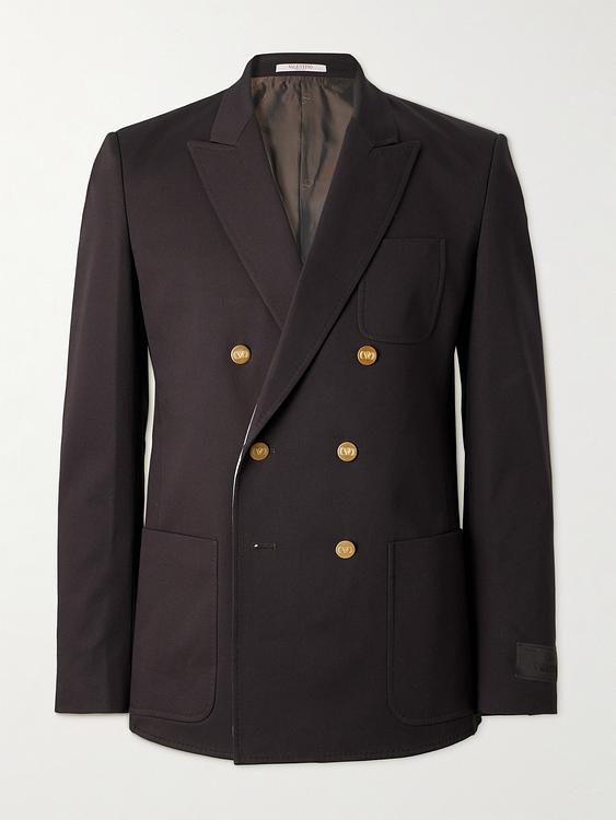 Black double-breasted blazer from Valentino Garavani