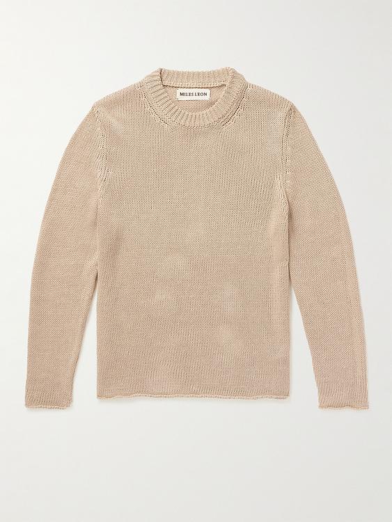 Beige sweater from Miles Leon