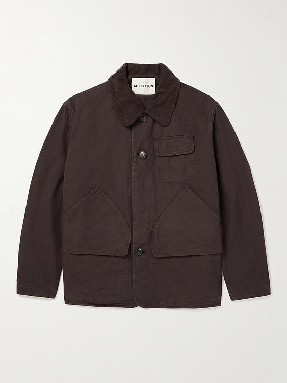 Dark brown casual jacket from Miles Leon