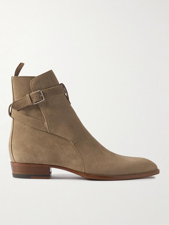 Taupe boots from Saint Laurent