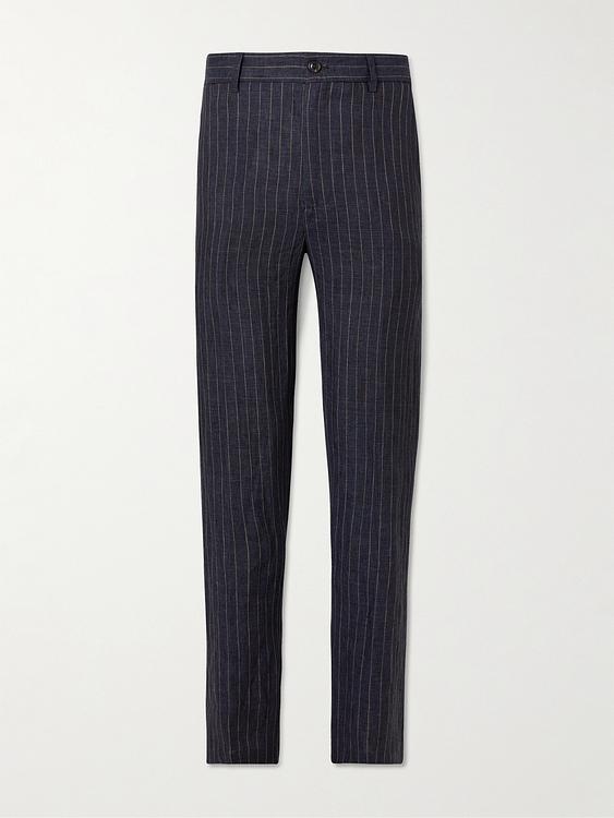 Striped black formal trousers from Miles Leon