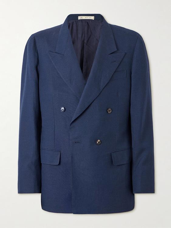 Dark blue double-breasted blazer from Umit Benan B+