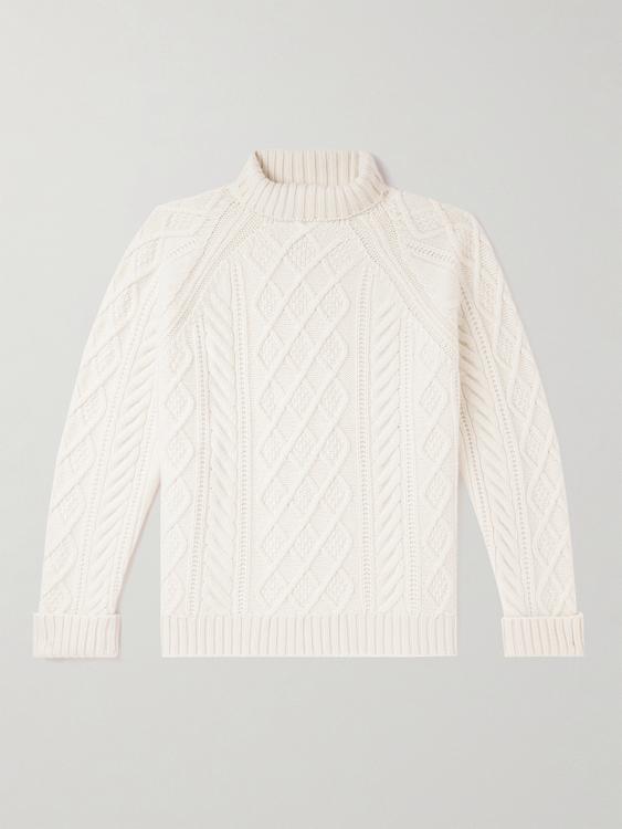 White turtleneck from Purdey