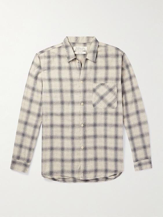 Checkered beige flannel shirt from Remi Relief
