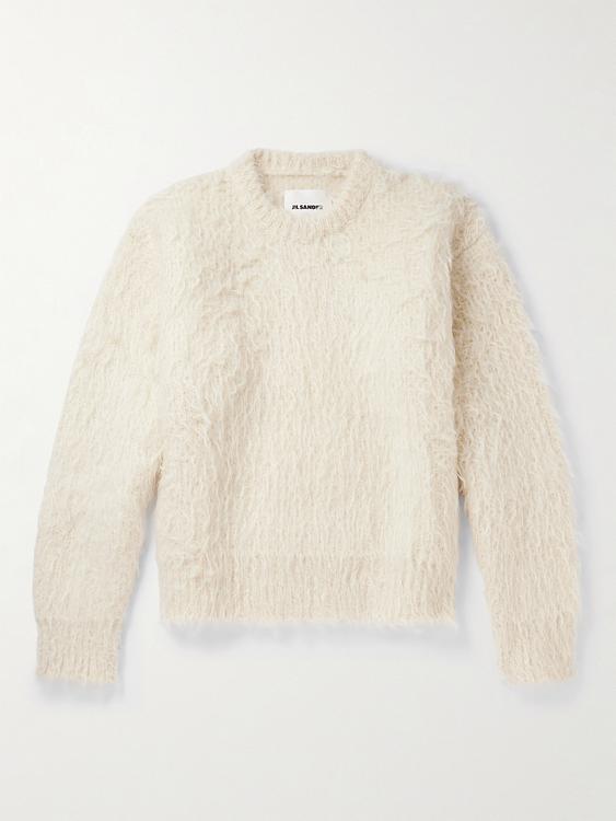White sweater from Jil Sander