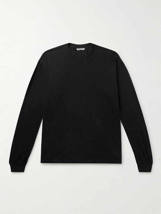 Black long sleeve t-shirt from Auralee