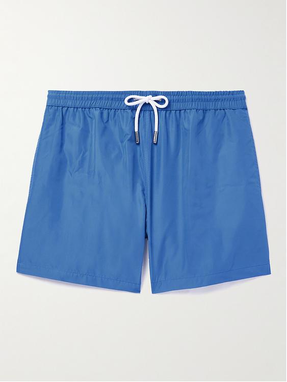 Blue swim shorts from Thom Sweeney