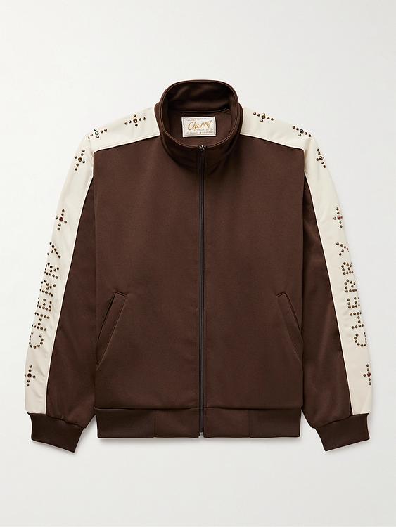 Print brown casual jacket from Cherry Los Angeles
