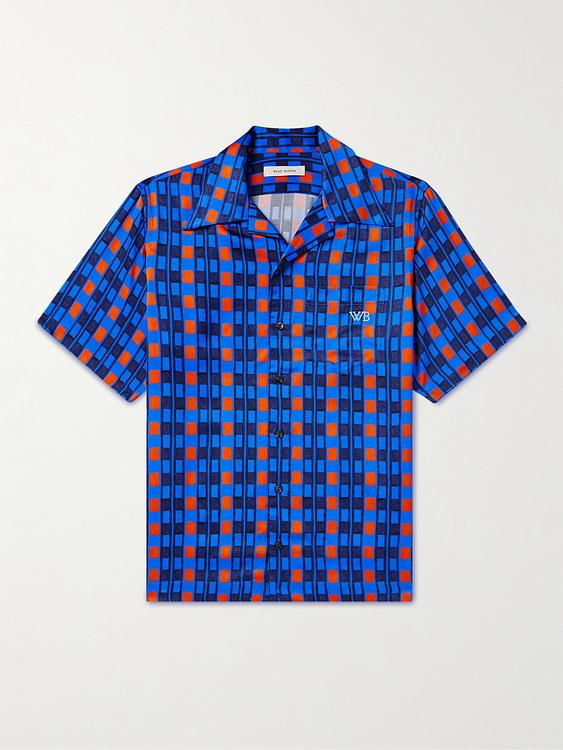 Checkered multicolor short sleeve shirt from Wales Bonner