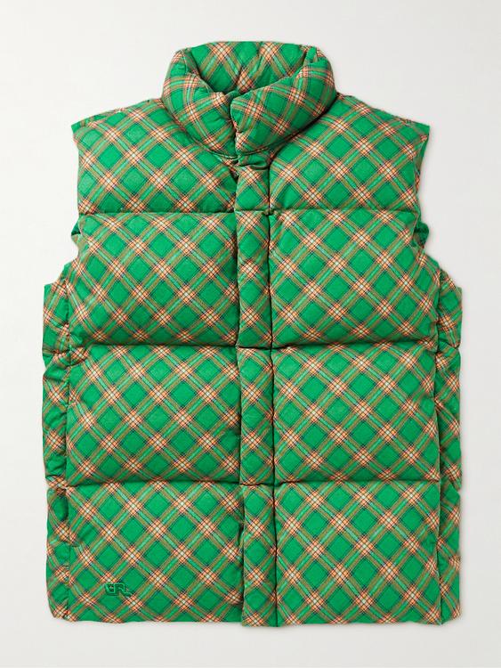 Checkered green vest from RRL