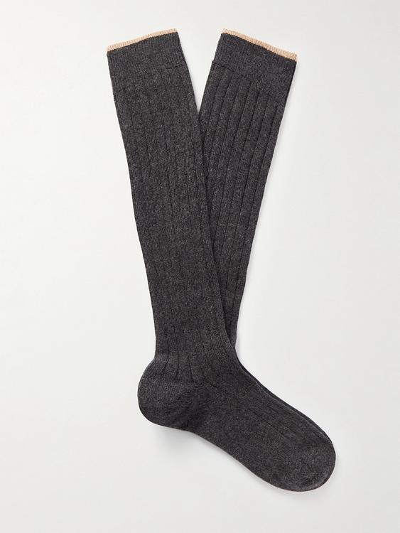 Dark grey socks from Brunello Cucinelli