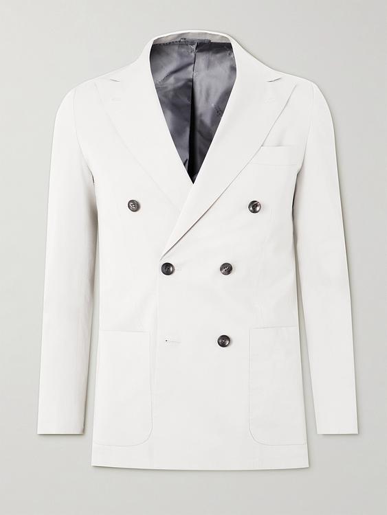 White suit jacket from Kiton
