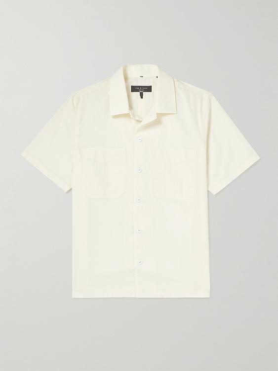 White short sleeve polo shirt from Rag & Bone